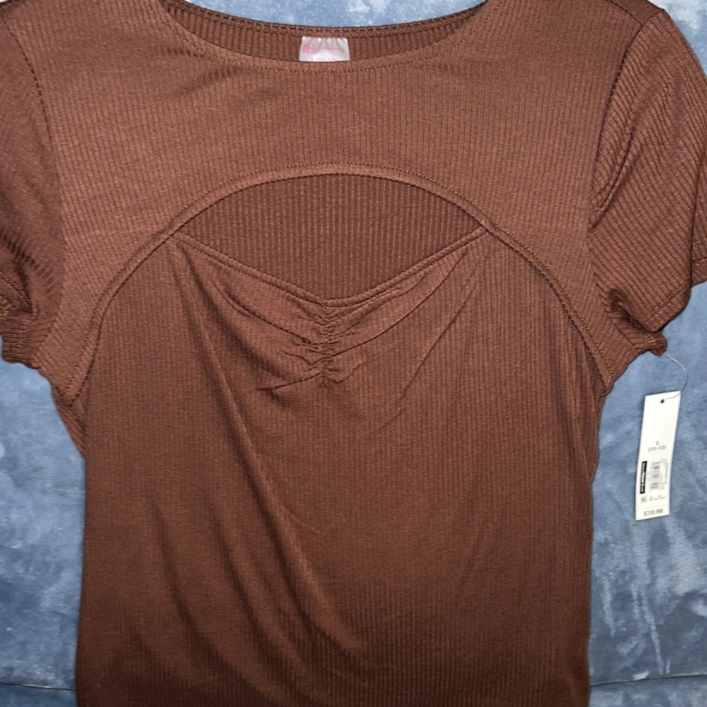 NOBO ribbed brown top